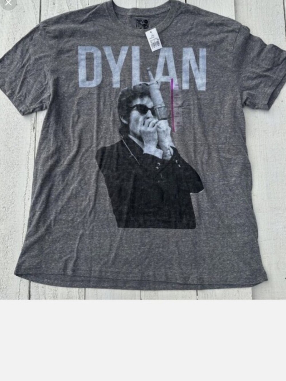 Revolution Men's Dylan Graphic Tee - Gray with Black Print